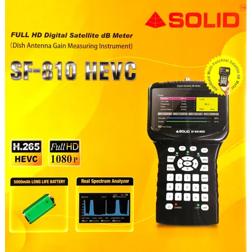 SOLID SF-810 HEVC Full HD Digital Satellite dB Meter